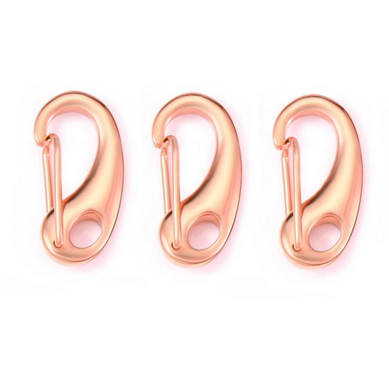 3pcs Gold Color Stainless Steel Lobster Clasp Hooks Connectors for Bracelet Necklace Jewelry Making Spring Carabiner Keychain