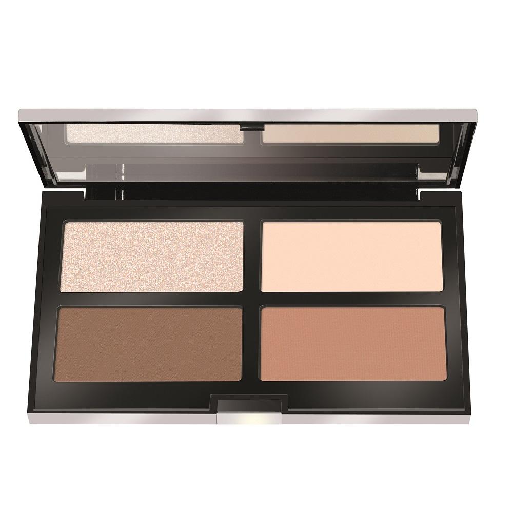 Pupa Milano Ready 4 Selfie Contouring & Strobing Powder Palette, 17.5g, Shade 001 for Light Skin