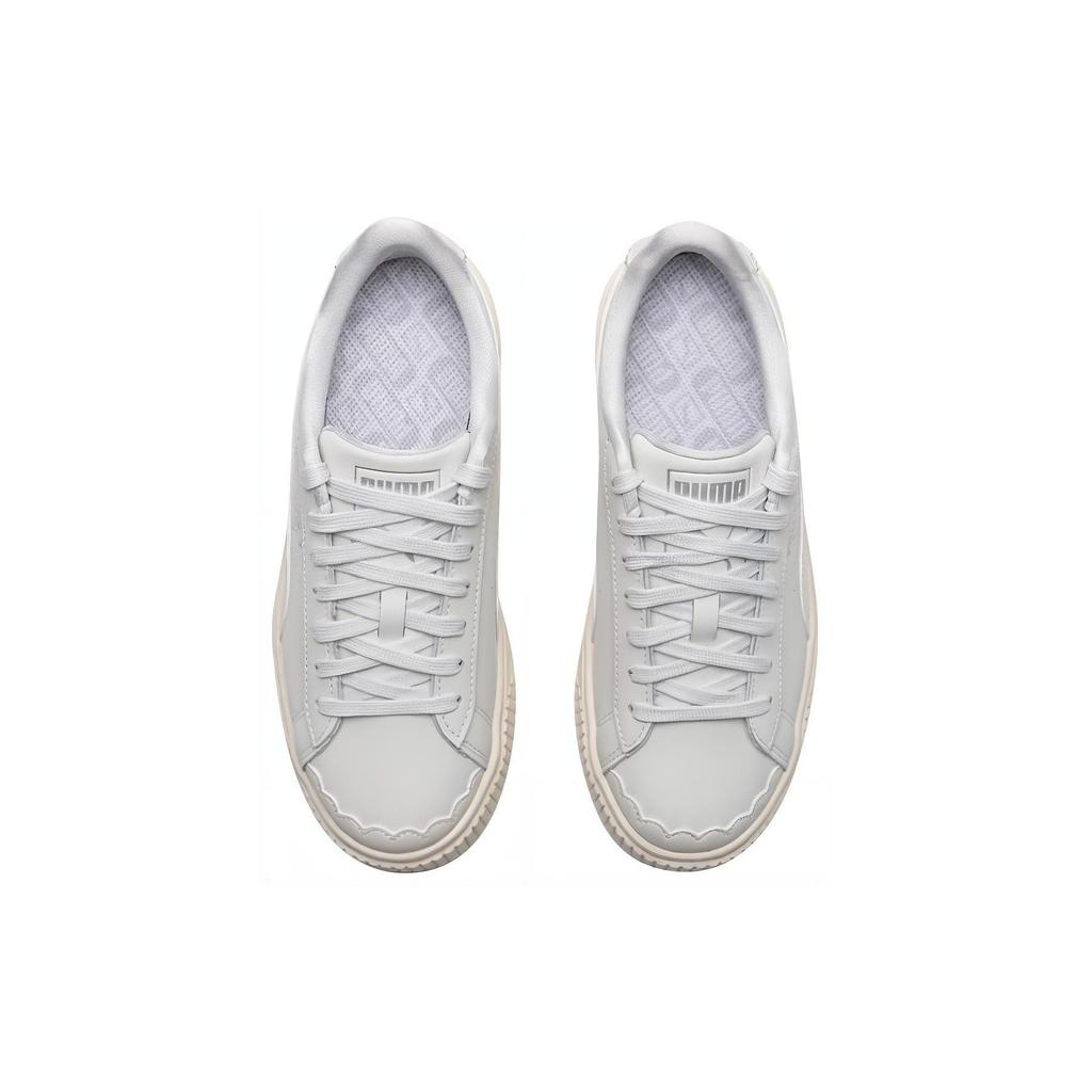 Puma Platform Cushioning Lightweight Low Top Skateboard Shoes Women's White 398910-01
