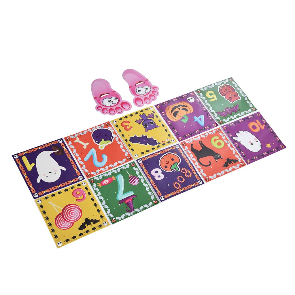 12 szt. Naklejka podłogowa do gry Ciekawy Kreskówkowy Halloween Cyfrowa Ochrona Środowiska PCW