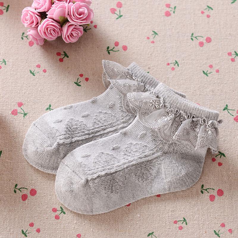 Baby Girls Eyelet Lace Flower Ankle Short Socks Newborn Infant Toddlers Cotton