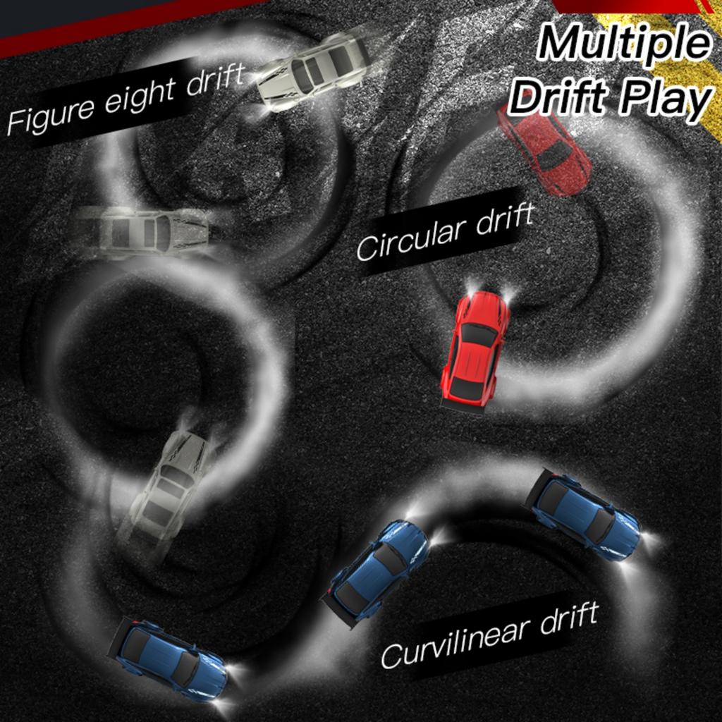 KF20 1:64 RC Drift Car 2.4G High-Speed Racing Car Four-Wheel Mini Desktop Remote Control Car Electric Toy Electric Toy Kids