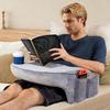 Reading Pillow for Gaming, Memory Foam Lap Desk Gaming Pillow for Reading, Working, or Sitting In Bed Floor Sofa (Gray)