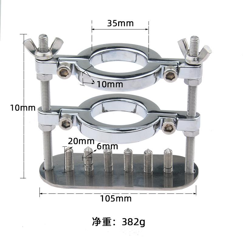 Adult Supplies Stainless Steel Scrotum Squeezing Machine Testicle Fixture Men's Egg Squeezing Machine