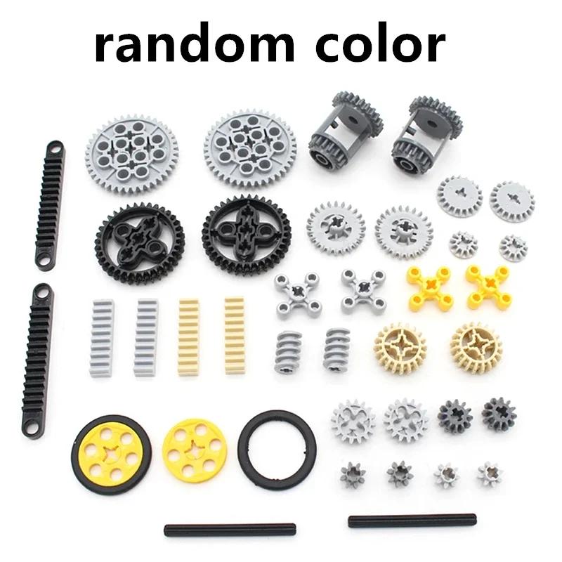 Gear Pin Technical Bricks Liftarm Studless Beam Axle Moc Parts Connector Panel Car Tires Wheel Bulk Set Toy Building Block 32494