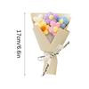 Knitted Puff Flower Bouquet – Handmade Crochet Floral Arrangement, DIY Craft Kit, Home Decor & Gift for Women, Compatible with Valentine's,