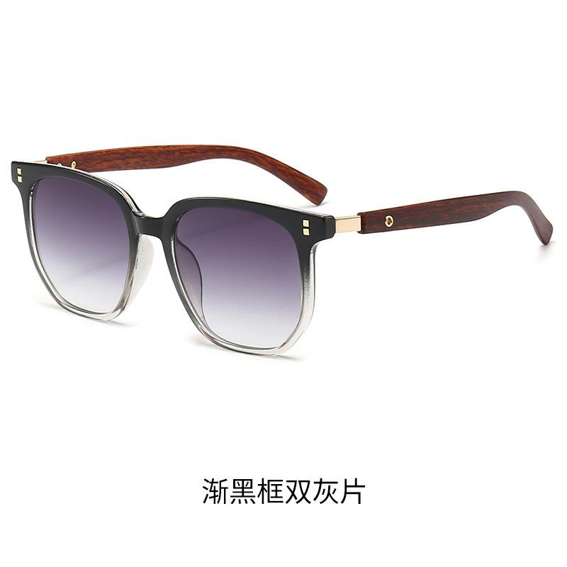 Sunglasses for Men Women Retro Wooden Grain Leg Fashion Glasses Vintage Sunglasses Korean Square UV400 Protective Sun Glasses
