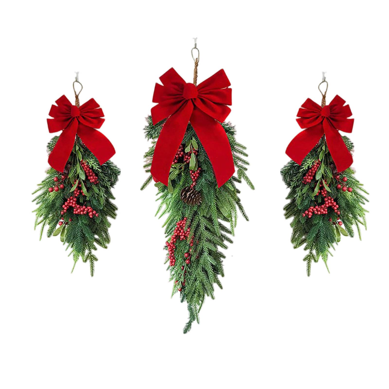 

Christmas Norfolk Wreath PE Soft Rubber Texture Needles And Pinevine Christmas Decoration One Size