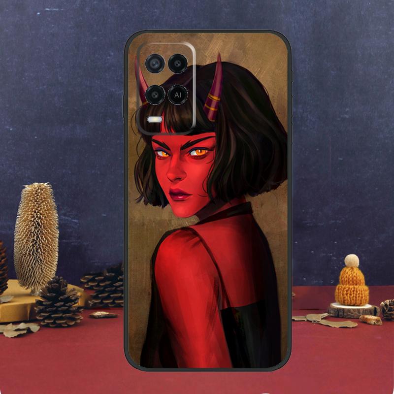 Devil Woman Case For Oppo A94 A74 A54 A15 A17 A57 A6 A5 Pro A16 A76 A96 A40 A60 A80 A18 A38 A58 A78 A98