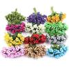 72Pcs Cherry Artificial Flower Heads Home Room Decoration Christmas Bouquet New Year 2026 Party Craft Flower Wreath Gift Accesso
