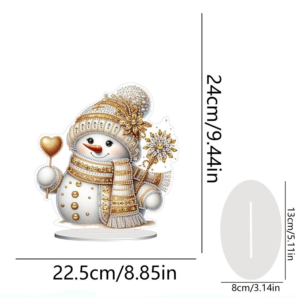 Acrylic Special Shaped Christmas Theme Table Top Diamond Painting Ornament Kits Diamond Painting Desktop Decorations for Adults