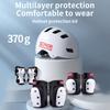 Casco protettivo per bambini, gomitiere e ginocchiere per bambine di 3, 4, 5, 6, 7, 8, 9, 10, 11, 12 anni, adatto per pattinaggio a rotelle e sci.