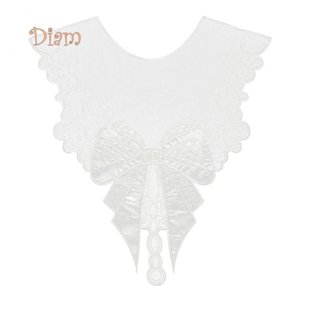 Diamin Neckline Collar Bowknot Sewing Applique Clothes Dress Decor