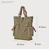 Canvas Tote Bag by Hanpu Kobo Tote Bag for Men and A4 Large Adjustable Canvas CONTROL II Series 3X01 Khaki [Vertical Women, Size, Capacity, Tote]