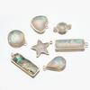 10pcs/5pcs Shell Pendant Love Heart Star Rectangle Copper Charms for DIY Earrings Bracelet Necklace Jewelry Making DIY Wholesale