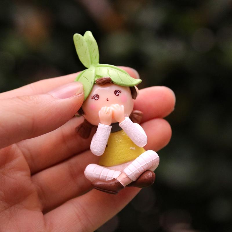 Adorable Baby Doll Figurine Trio: See No, Hear No, Speak No Evil - Desktop Decoration & Micro Landscape Ornament