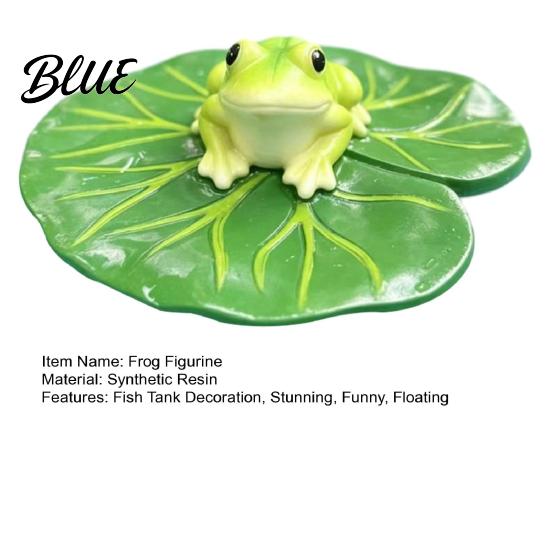 Wasserdichte Gartendekoration Frosch auf schwimmender Lotosblatt-Figur Lustige Harzfigur mit naturinspiriertem Ornament für Zuhause Feengarten Teich,