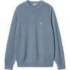 Carhartt WIP Calen Sweater Crew Neck Embroidered Logo Long Sleeve Pullover Knit Unisex Sweater Sky-Blue I033714-0W9-XX