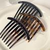 Leopard Print 7-Tooth Hair Comb for Women, Lazy Bun Holder, 2026 Style Insert Clip