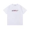Off-White Nowość Wiosna/Lato 2025 Bluza z kapturem z okrągłym dekoltem i wzorem pękającego anioła OW, T-shirt z krótkim rękawem dla mężczyzn i kobiet