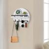 Wall Mount Key Holder with Hook Entryway Key Rack Wear Resist Multi-Function Storage Rack for Wallet Glasses Umbrella Hat