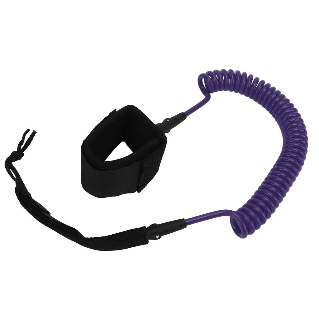 7mm 10Ft Surfing Foot Rope Adjustable Elastic TPU Surfboard Leg Straps Stand Up Paddle LeashPurple