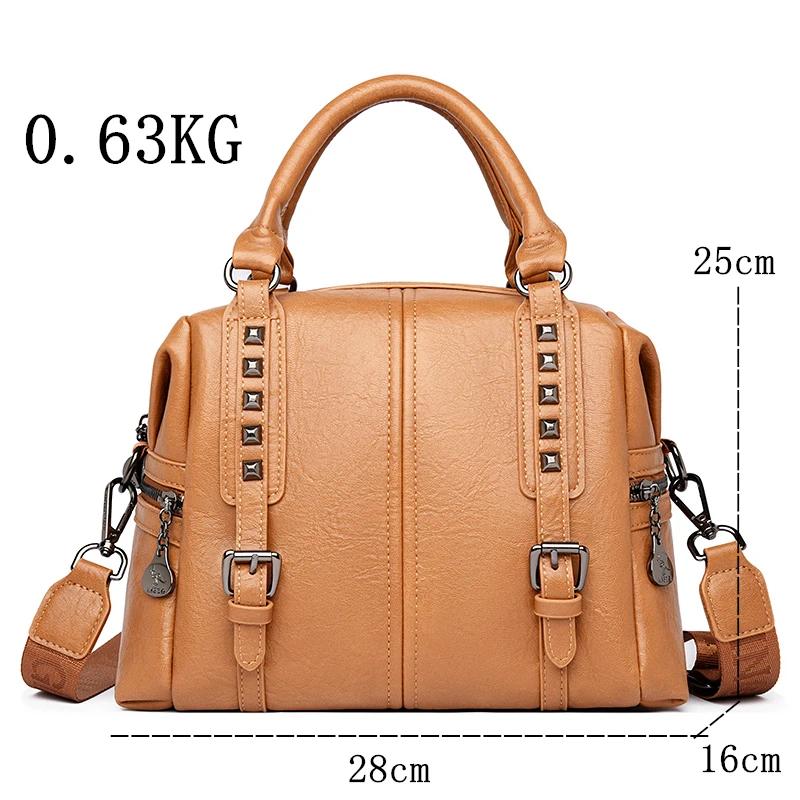 Luxury Leather Large Capacity Women Tote Bag Fashion Designer Ladies Shoulder Crossbody Bag High Quality Brand Female Handbags