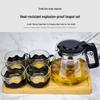 Heat-Resistant Large Glass Teapot & 4-Cup Set
