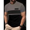 Men Striped T Shirt Tee Shirt Short Sleeve O-Neck TShirt Vintage Casual Large Size T-Shirts Men’s