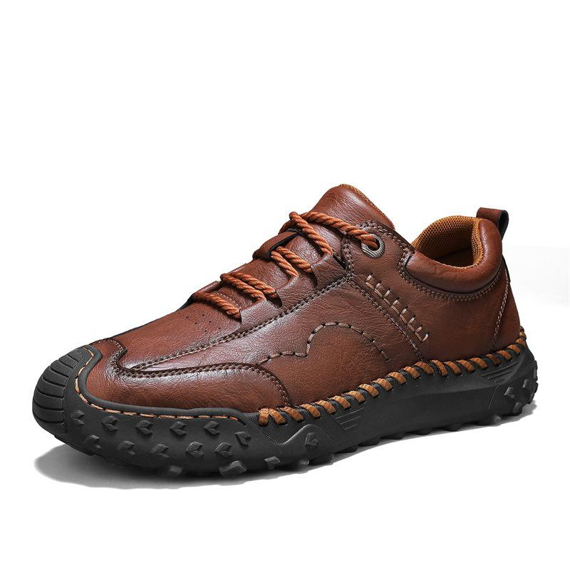 Men s 2025 Leather Lace-up Casual Shoes - Thick Sole, Autumn/Winter Style, Labor Protection. 47