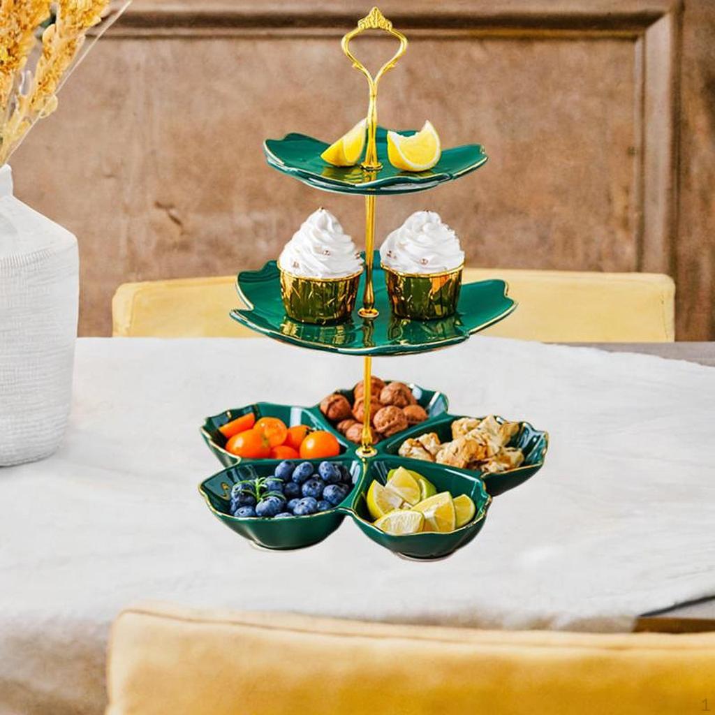 Ceramic Cake Stand with Multiple Tiers for Dessert Presentation