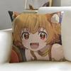 anime Im Quitting Heroing Cushion Cover Soft  EasyWash Pillow Case  Versatile for Couch Bed Travel and Office