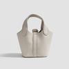 Textured Mini Food Basket Bucket Bag Versatile Women's Niche Leather Leather Shoulder Crossbody Bag