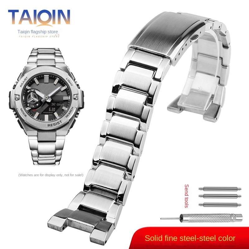 For Casio G-Shock Heart of Steel GST-B500BD/GST-B500 AD Stainless Steel Watchband Metal Folding buckle men's Watch Strap chain