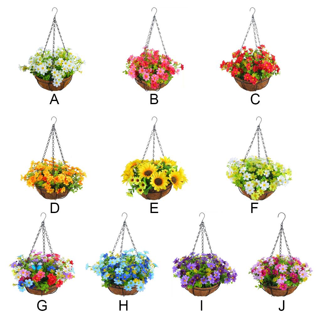 Affordable Price For Artificial Flowers Wall Decor Hanging Baskets Artificial Flowers Simulated Flower Hanging Basket