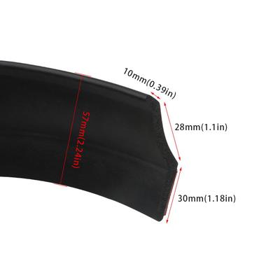 2.5m Universal Front Bumper Spoiler Lips Car Bumper Lip Protection Stickers Car Front Bumper Lip Rubber Car Bumper Rubber Strip