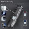 Rechargeable Tactical Flashlights Telescopic Zoomable Emergency Spotlights X3 Portable Laser Flashlights with COB Tail Light