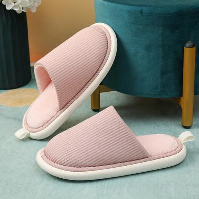 Fashion Cotton Slippers Women Winter Floor Plush Slipper Home Anti Slip Flat Bottom Comfort Soft Bottom Lightweight Cotton Slippers 2025