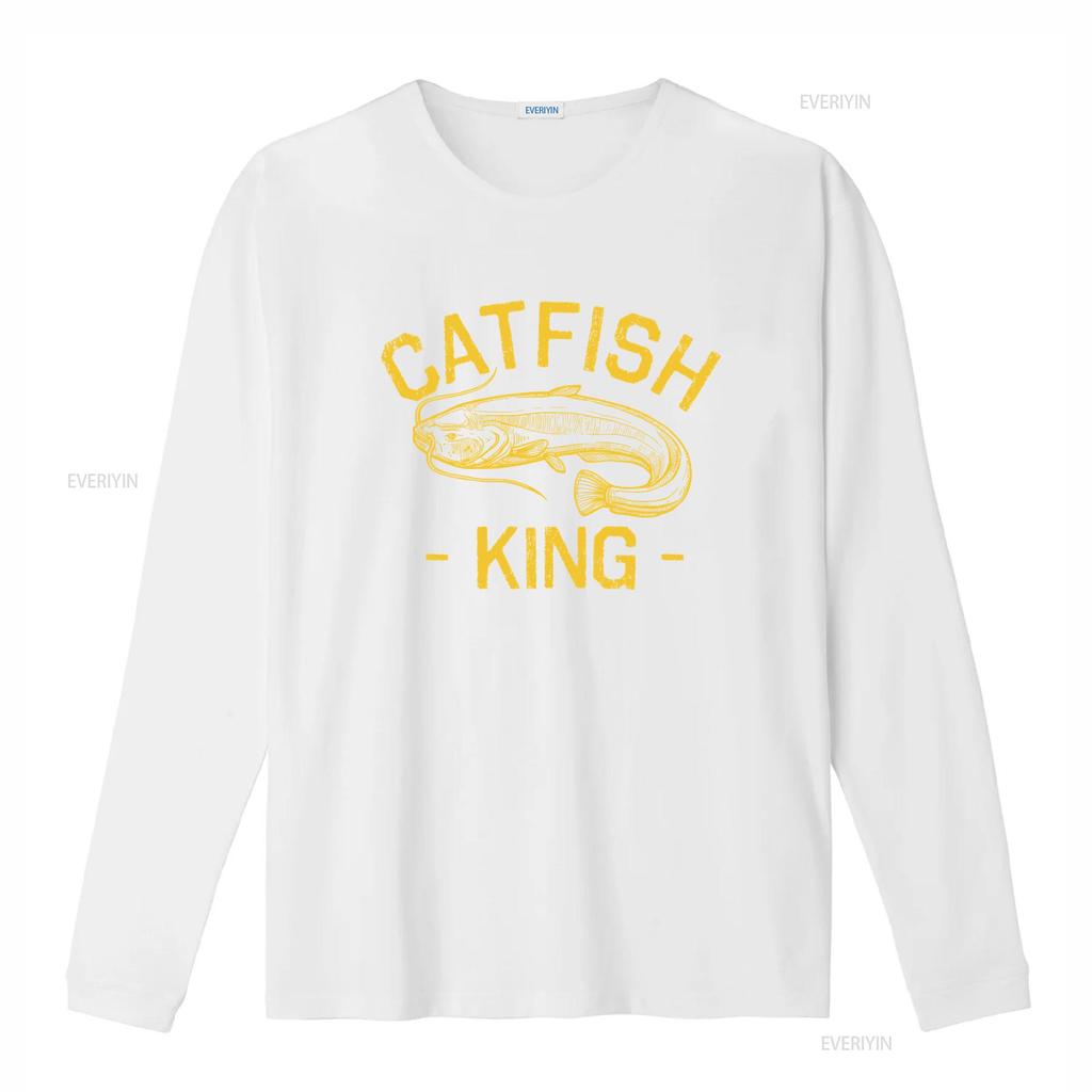 Catfish King T Shirt Funny Catfishing Fishing tee vintage Washed homme fashion Unisex Casual Comfortable Stretched Soft