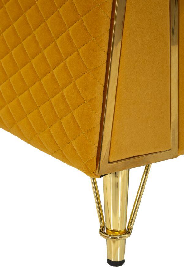 Armchair Emy Mustard With Cushion Cm 104X83X76