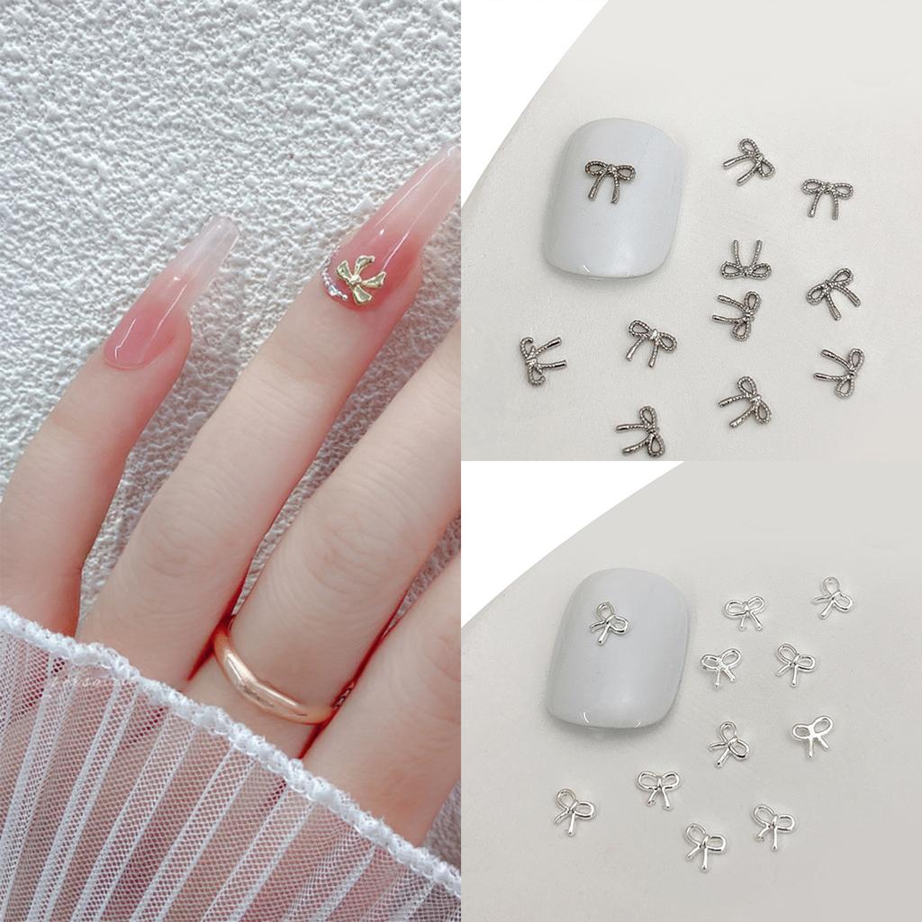 20pcs Bowknot 3D Metal Nail Charms for Nail Art Women Nail Decorations Accessories DIY Nail Supply