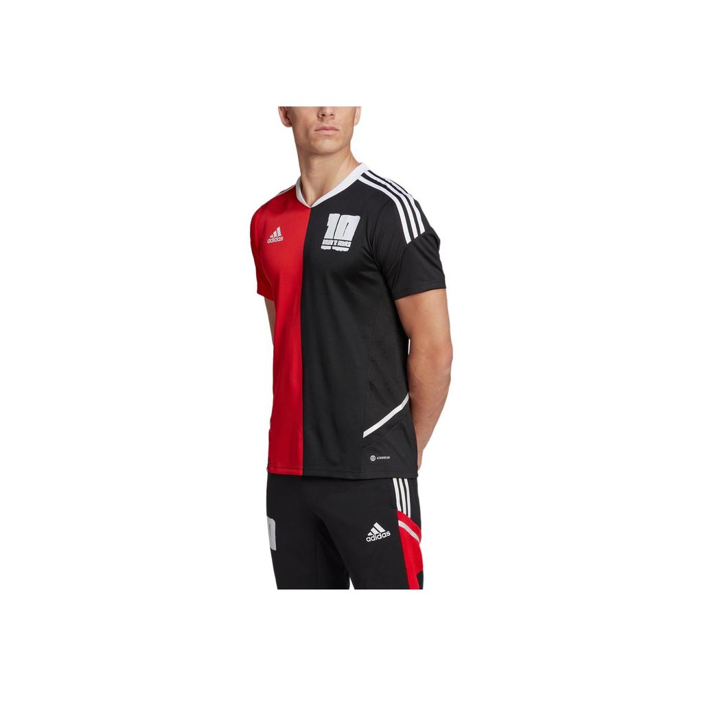 Adidas Messi Logo Print Short Sleeve Soccer Jersey Men Tops Colorblock HI3790