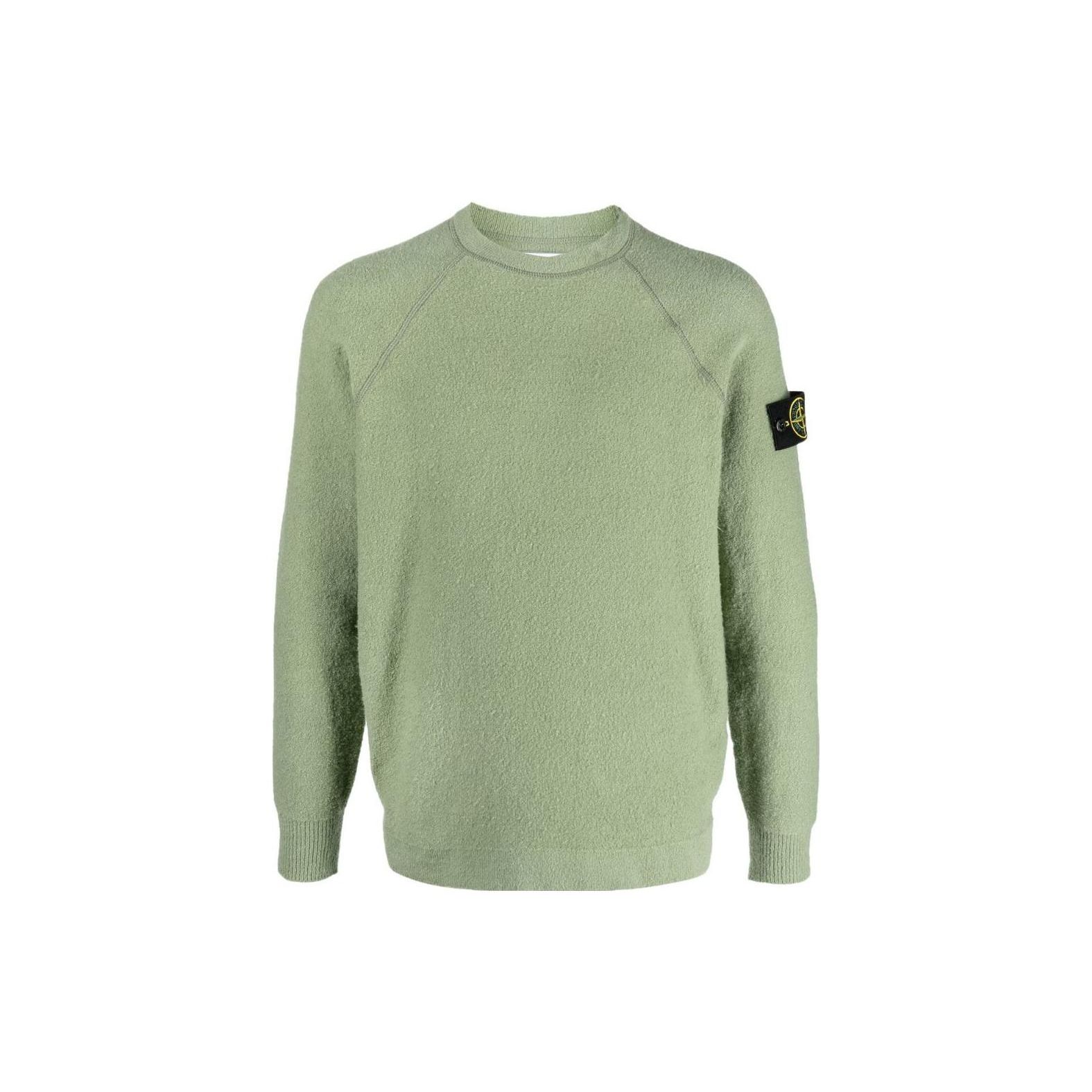 

Stone Island Ss23 Solid Color Logo Crew Neck Long Sleeve Sweater Men sweater Green 7815534D2-V0055 XL