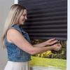 Pleated Window Blinds Temporary Window Shades Cordless Light Filtering Pleated Paper Shades Room Darkening Blind for Home Office