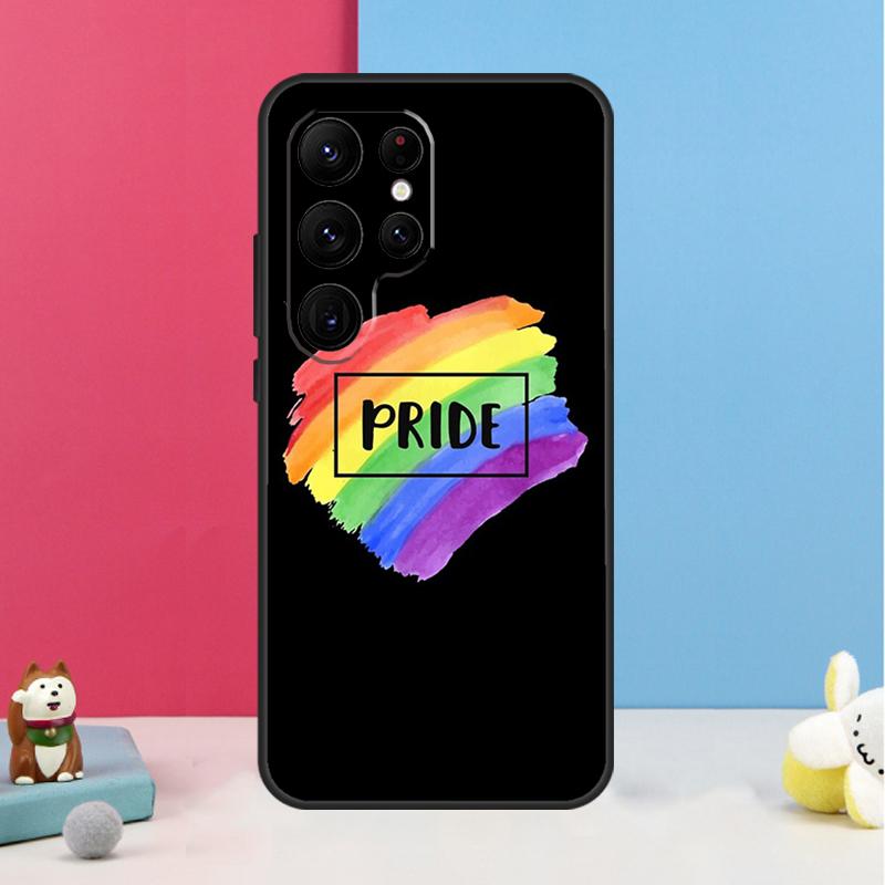 Heart Rainbow Gay Pride LGBT Case For Samsung Galaxy S24 S23 S22 Ultra S20 FE S21 FE Note 10 20 S8 S9 S10 Plus Coque