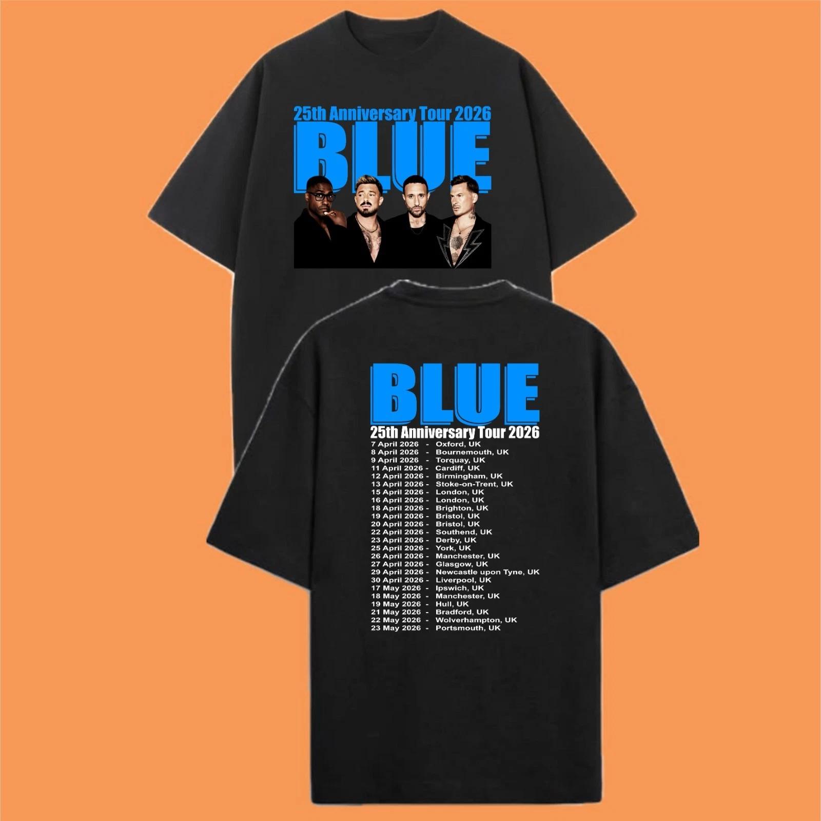 Blue 25th Anniversary Tour T- Shirt, Retro Boy Band Concert Shirt, Music Top Tee S