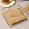 Elegant Metal Napkin Holder with Weighted Arm Square Napkin Box Decorative Holder Rustic Napkin Tray