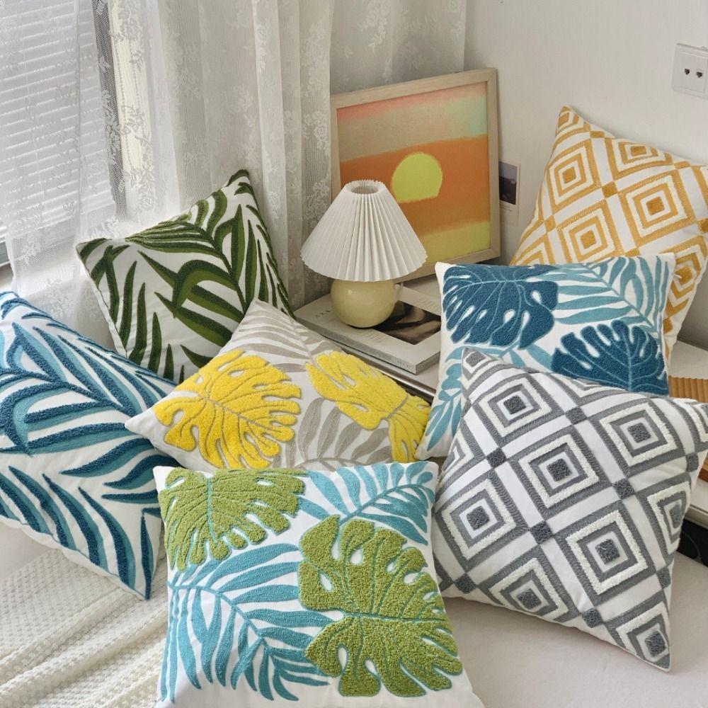 

Cotton Cushion Cover 45x45cm Pillow Shell Home Decor Pillow Case Bedroom 1