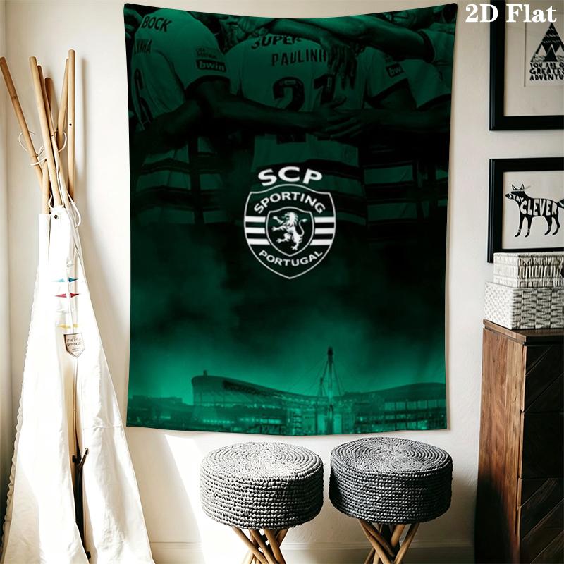 Sporting CP Wall Tapestry Aesthetic Wall Hanging Printed Fabric Blanket Decorative Tapestries for Bedroom Living Room Home Decor