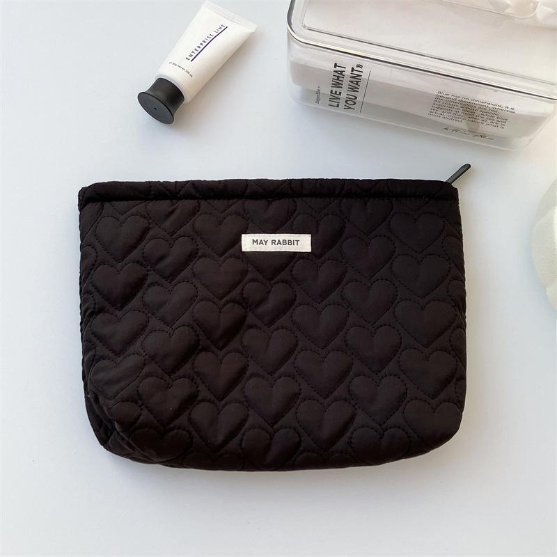 Cotton Love Cosmetic Bag Makeup Bag Clutch Make Up Pouch Portable Large Capacity Travel Toiletries Storage Bag Organizer